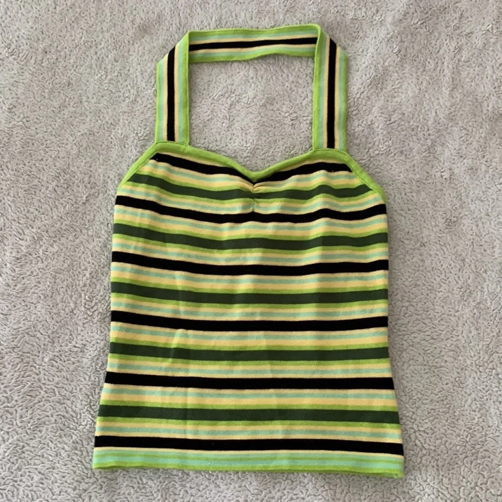 🌸LAST CHANCE Verge Girl | Striped Halter Tank - Picture 3 of 5